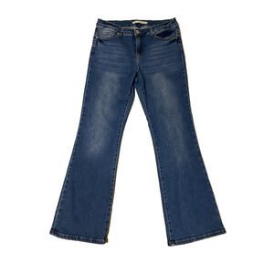 9th & Main Womens Bootcut Stretch Jeans Size 16 Mid-Rise Dark Denim 32x31